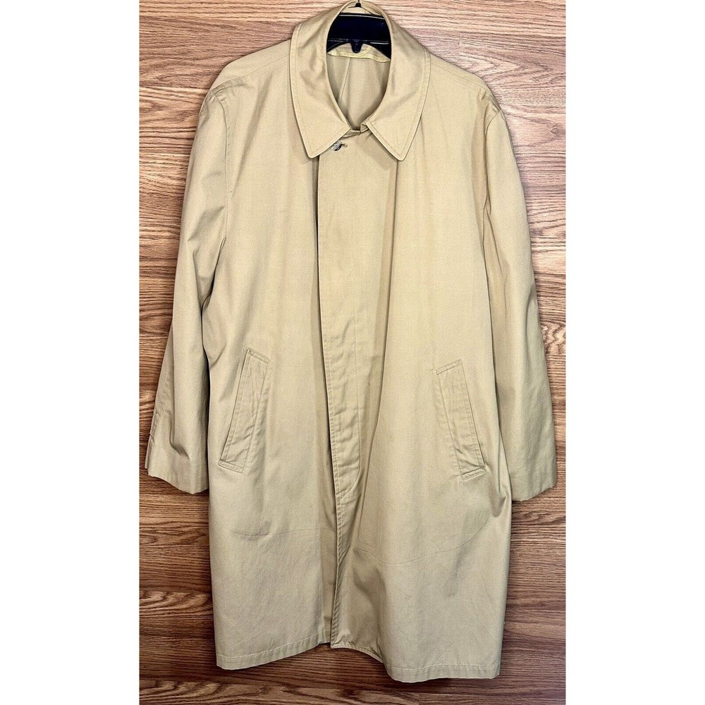 Vintage London Fog Maincoats Claeth Cloth Parliament Trench Coat Men's 46R